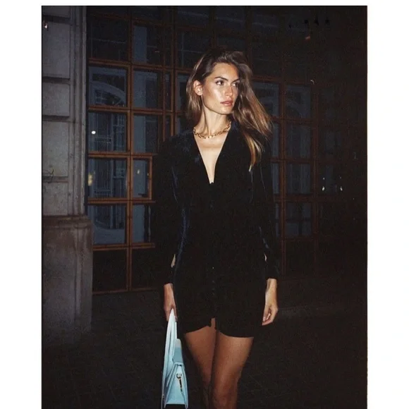 short velvet dress zara Zara short velvet dress XS